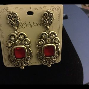 Brighton Jewelry - Brighton red stone earrings ‘bright & shine. 2” Brighton Jewelry - Brighton red stone earrings ‘bright & shine. 2”